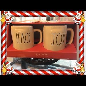 🎄Rae Dunn Peace/Joy Coffee Mug Gift Set🎄